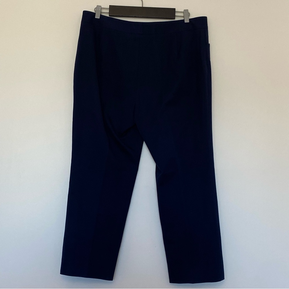 Ralph Lauren Women’s Navy Blue Dress Pants, Size 16, Cotton Blend, Classic, Chic - Picture 3 of 5